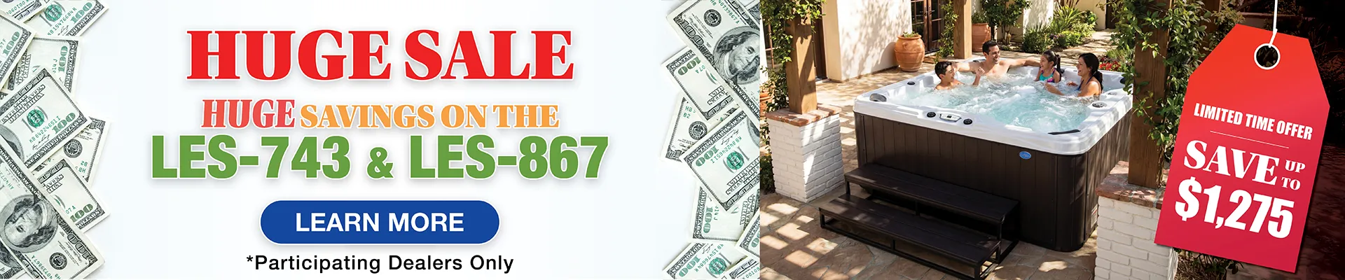 Calspas hot tub being used in a family setting - Flowermound